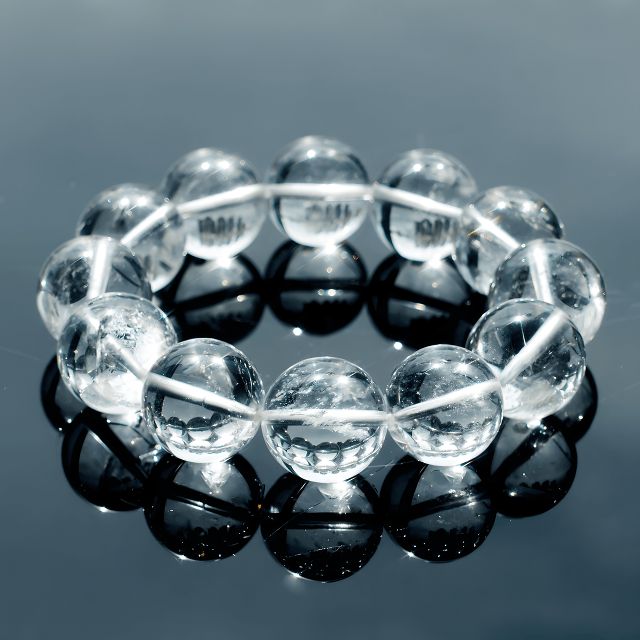 Himalayan natural clear quartz bracelet collection — handcrafted crystal bead bracelets