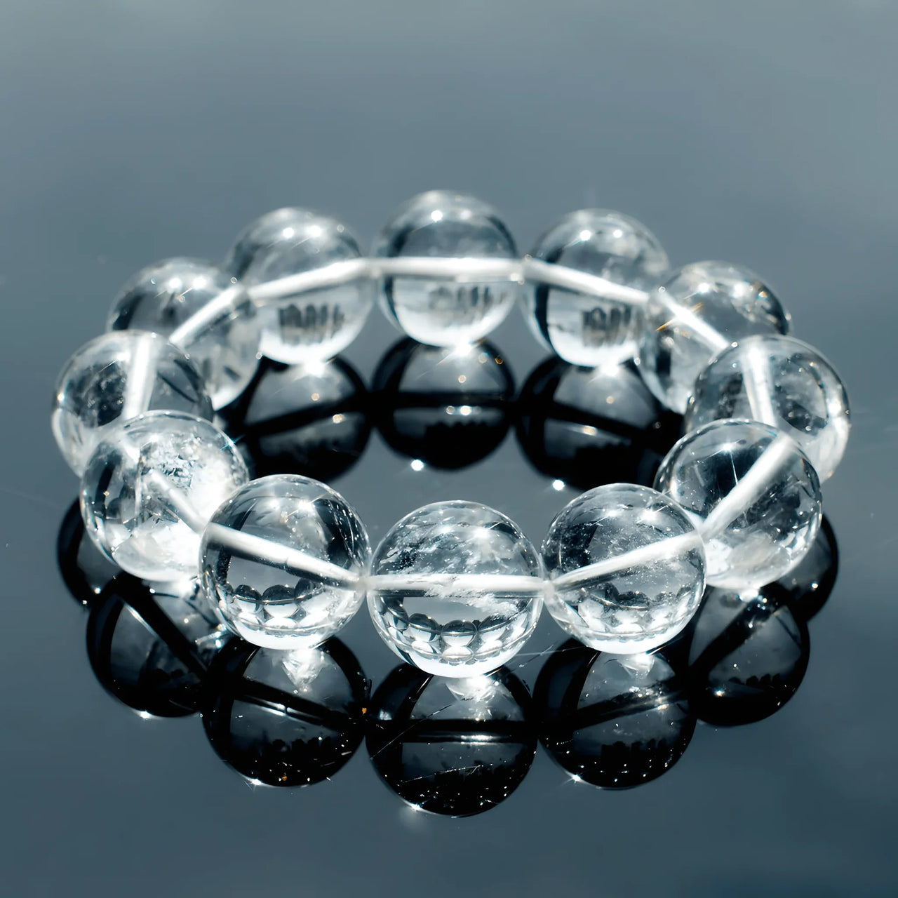 Himalayan natural clear quartz bracelet collection — handcrafted crystal bead bracelets
