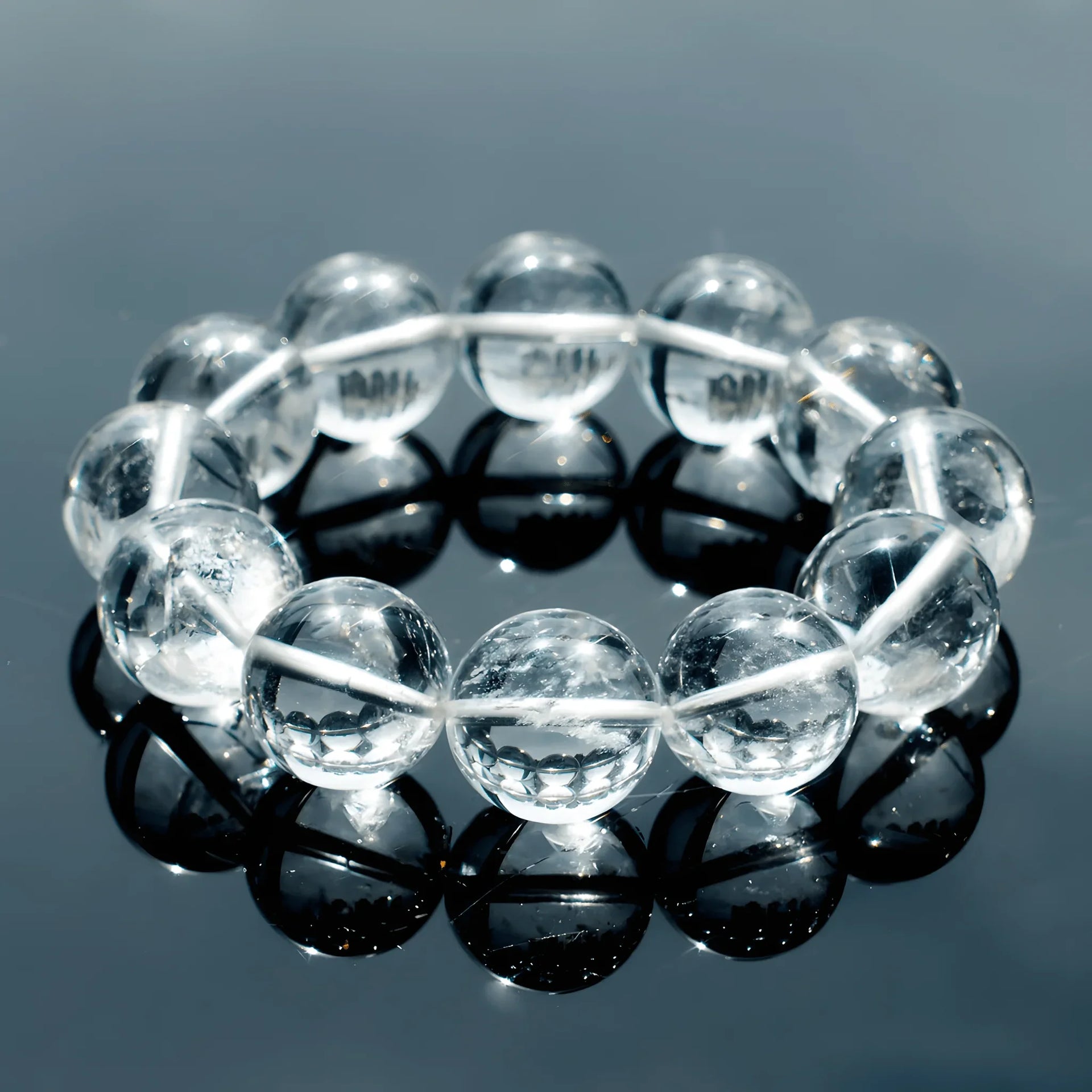 Himalayan natural clear quartz bracelet collection — handcrafted crystal bead bracelets