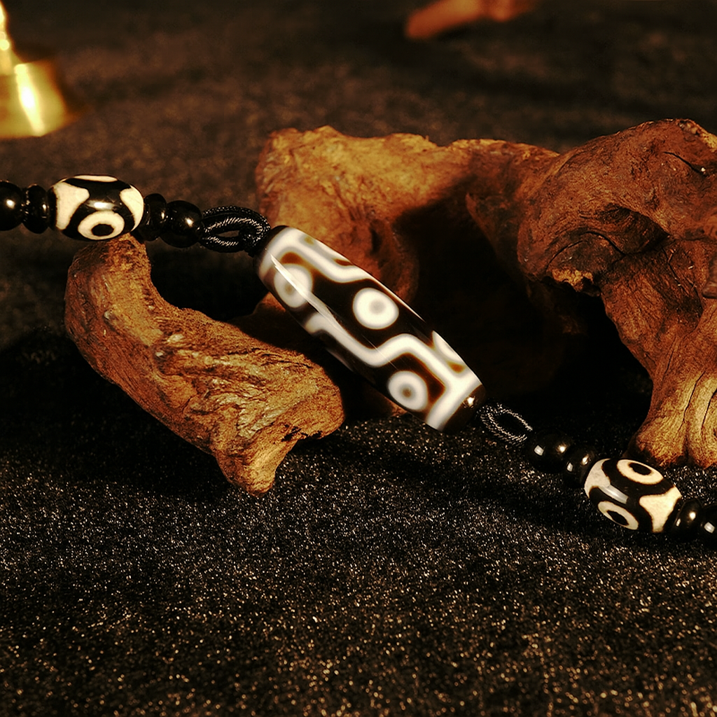 Nine-Eyed Supreme Dzi Bead – 1.5 inches (38mm) King of Dzi Beads – (Blessing of Life Mastery & Spiritual Power)