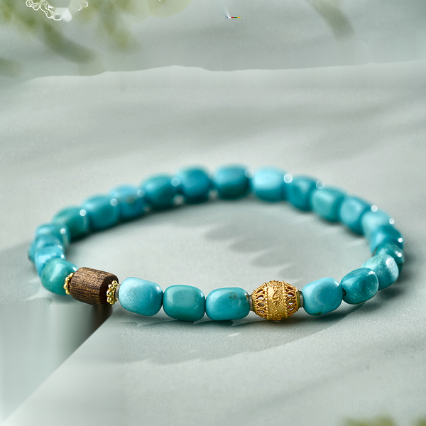 Himalayan Turquoise Bracelet – Potala Drum Bead