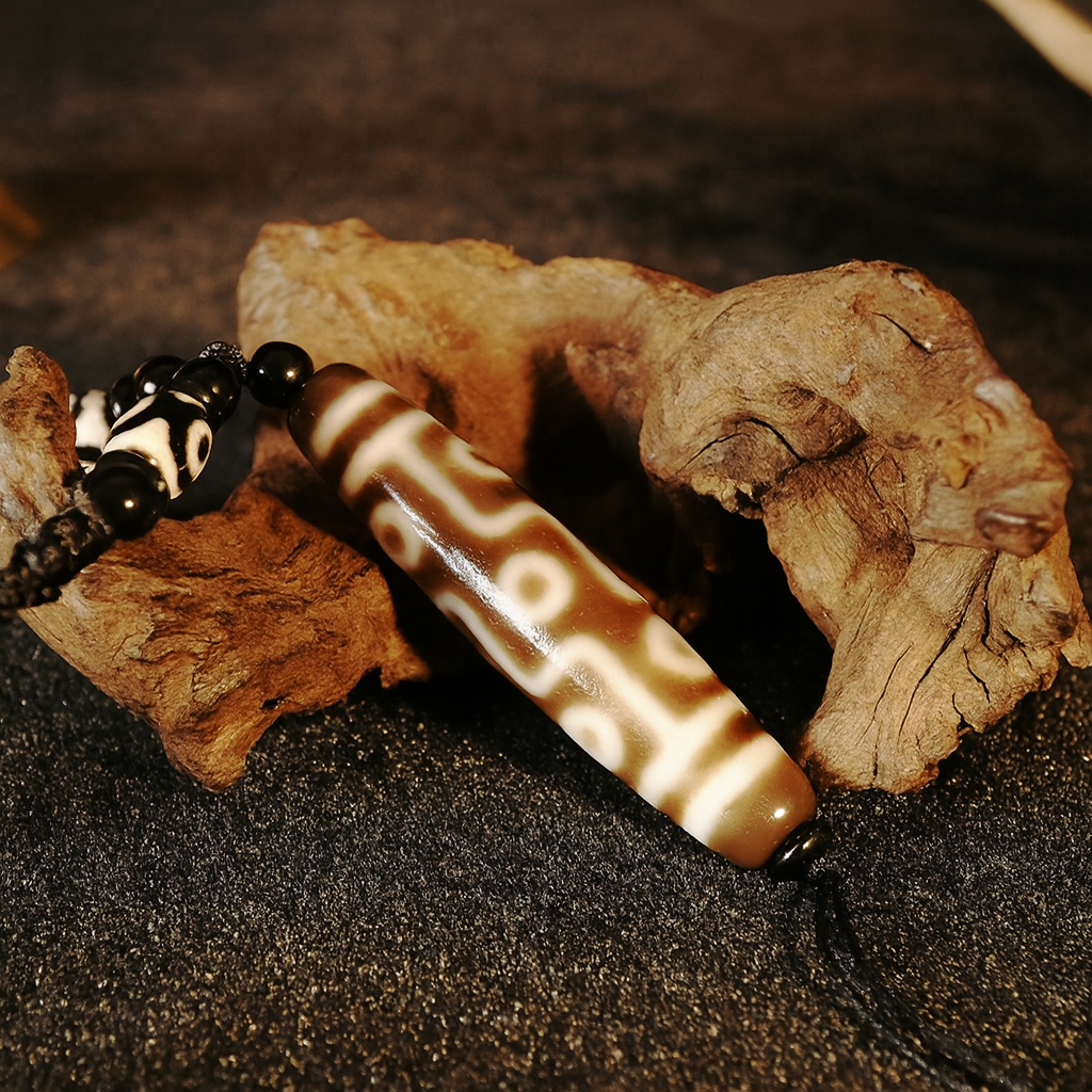 Nine-Eyed Supreme Dzi Bead – 2.28 inch (58mm) King of Dzi Beads – (Blessing of Life Mastery & Spiritual Power)