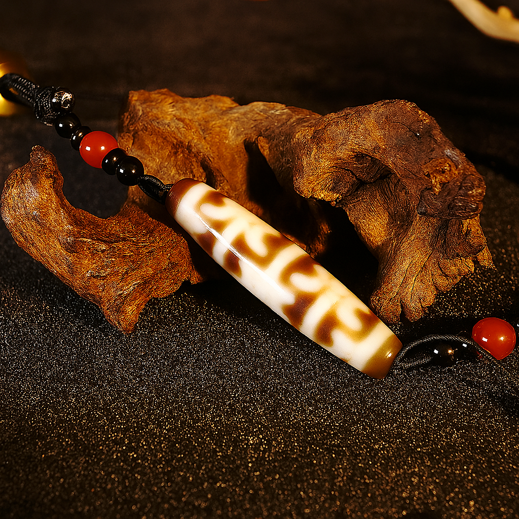 Boundless Guru Rinpoche Dzi Bead – 2.28 inch (58mm) (Blessing of Peace & Longevity)