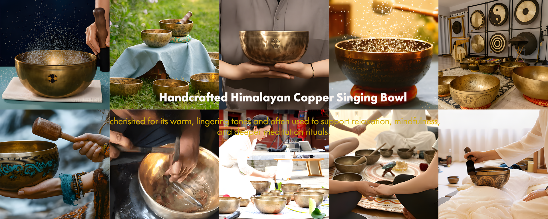 Handcrafted Himalayan copper singing bowl used for meditation and sound rituals