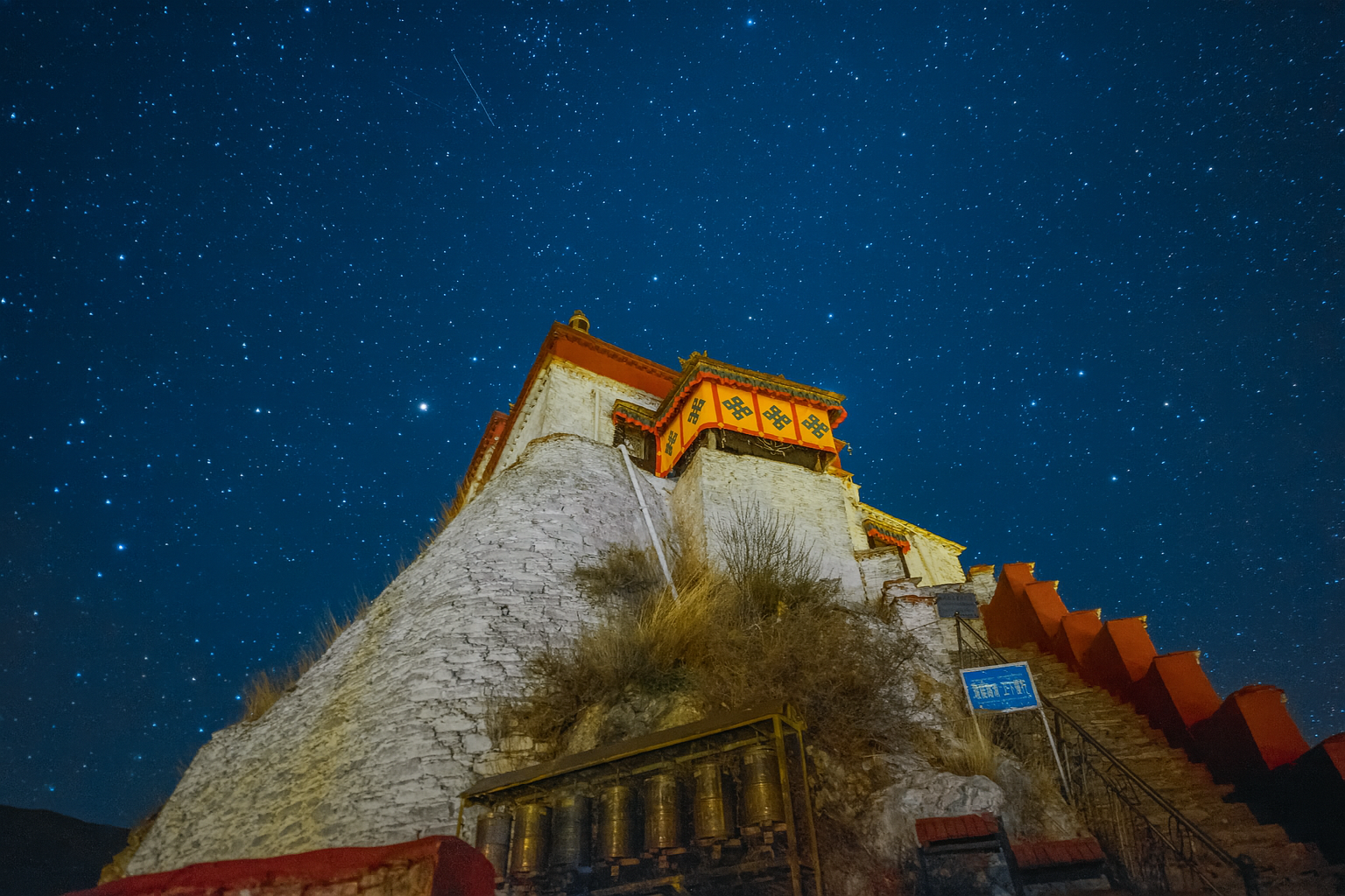 Historic architecture of Yumbu Lhakhang in Tibet