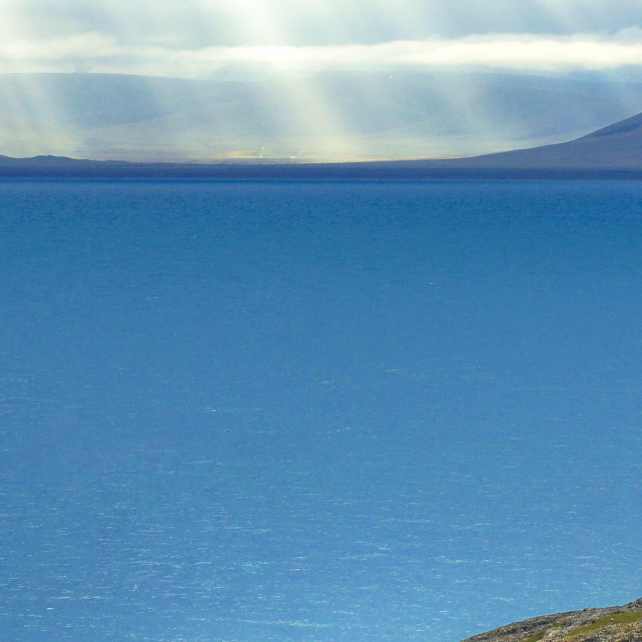 Lake Manasarovar high-altitude sacred lake in Tibet with clear blue waters
