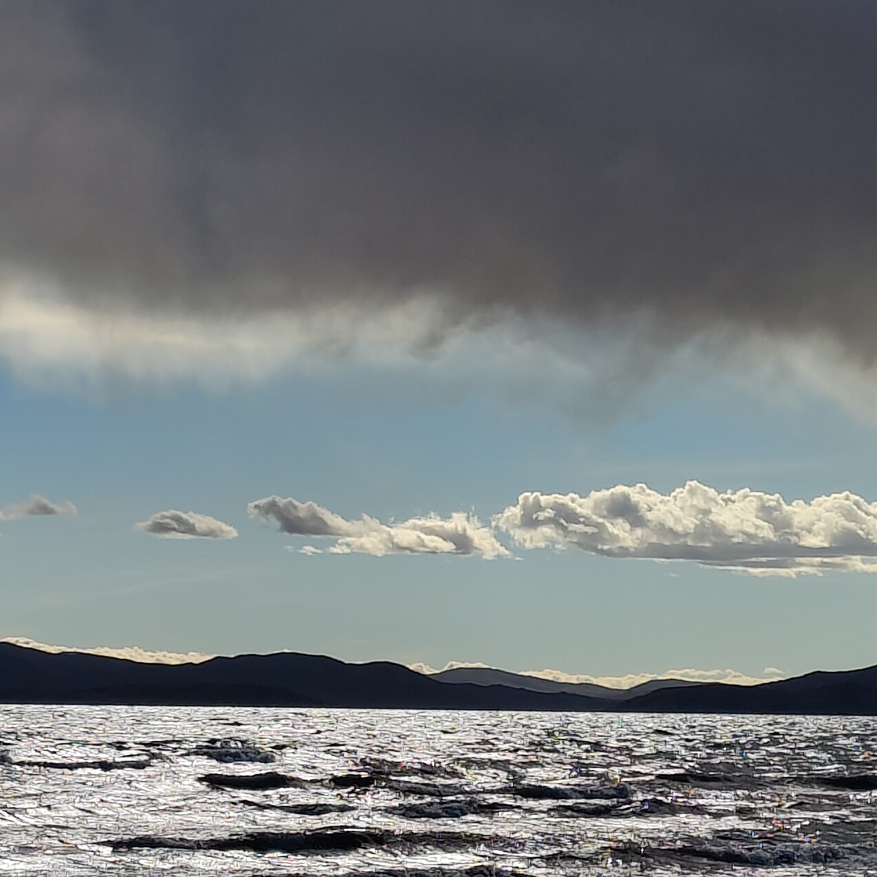 Lake Rakshastal high-altitude saltwater lake in Tibet with dark blue waters