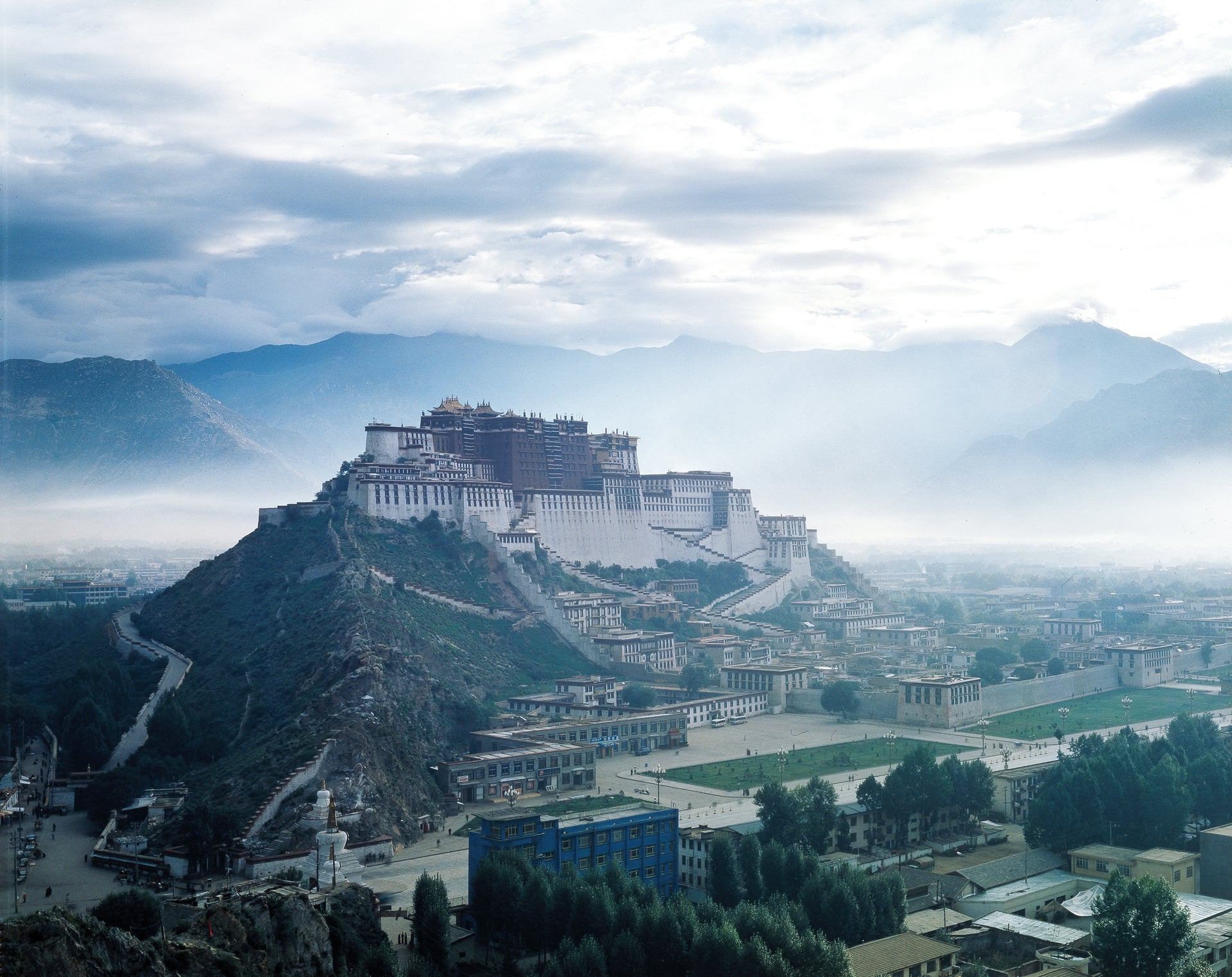 Potala Palace under clear sky in Lhasa