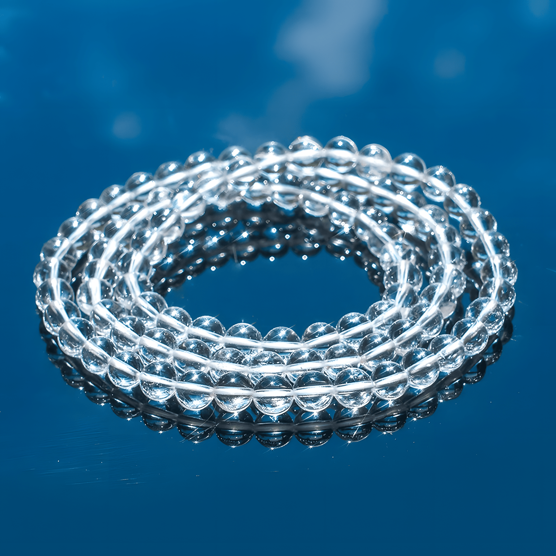 Himalayan Clear Quartz Triple-Wrap Bracelet — “Primordial Stillness × First Clarity” Edition - Himalayan Whisper -