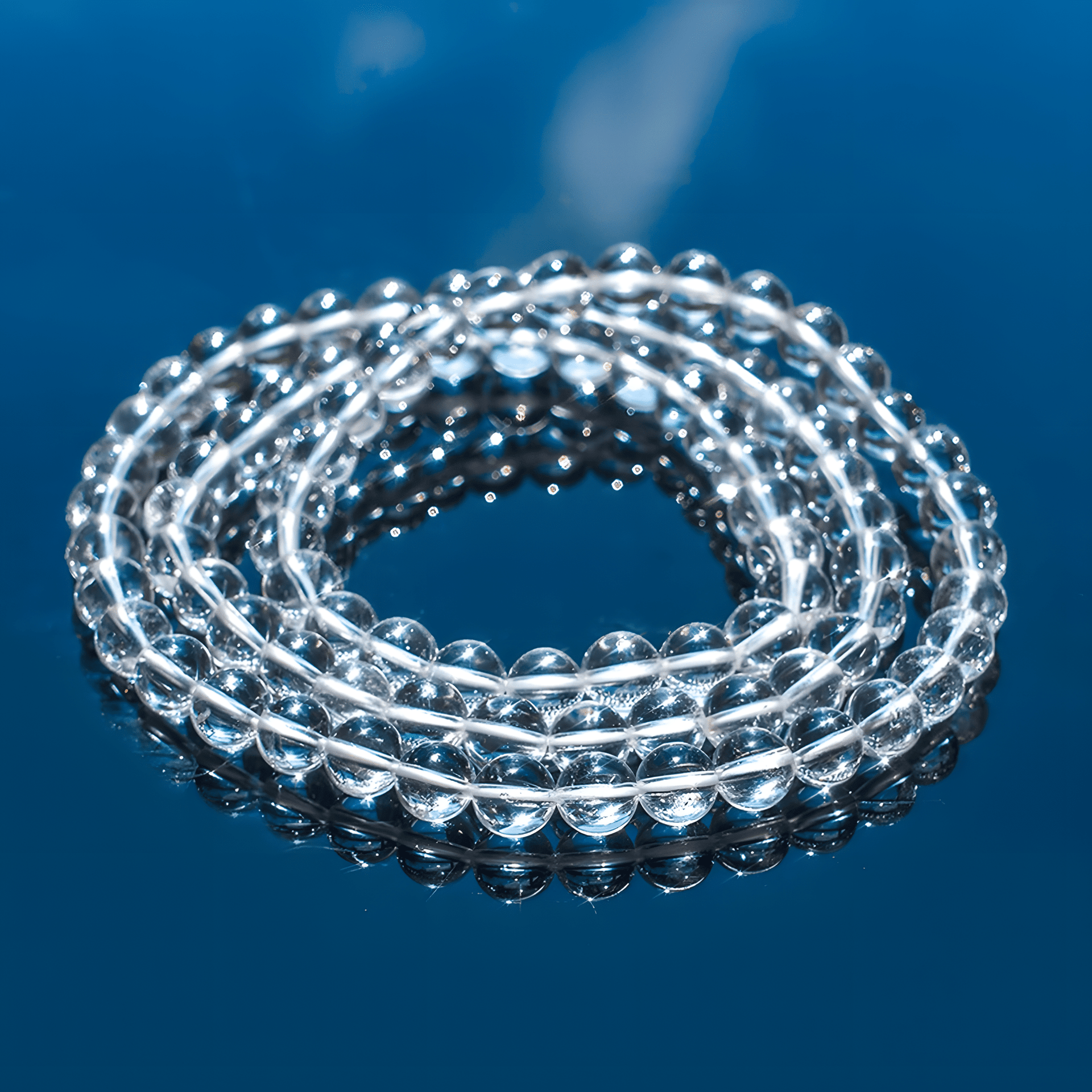 Himalayan Clear Quartz Triple-Wrap Bracelet — “Primordial Stillness × First Clarity” Edition - Himalayan Whisper -