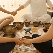 Himalayan High-Copper Full-Moon OM Singing Bowl (31–32 cm / 12.2–12.6 in) - Himalayan Whisper -