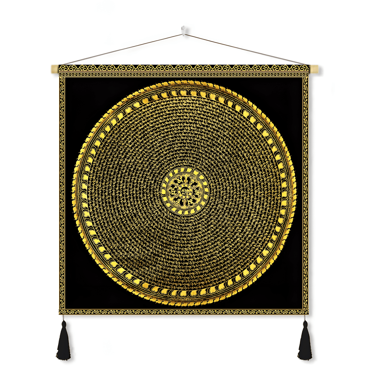 Himalayan Mandala Tapestry Wall Hanging — Thick Plush Velvet, Calm - Focus Decor  Design12 - Himalayan Whisper - 