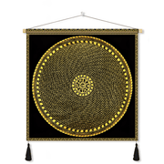 Himalayan Mandala Tapestry Wall Hanging — Thick Plush Velvet, Calm - Focus Decor  Design12 - Himalayan Whisper - 
