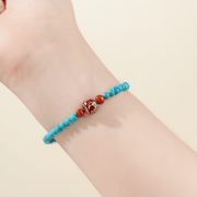Himalayan Turquoise Mantra-Ash Bracelet – Love, Harmony & Quiet Protection - Himalayan Whisper -