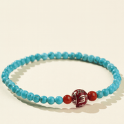 Himalayan Turquoise Mantra-Ash Bracelet – Love, Harmony & Quiet Protection - Himalayan Whisper -