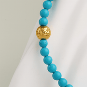 Himalayan Turquoise Round Bead Bracelet - Himalayan Whisper -