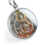 Lotus - Born Master Meteor Iron Thangka Pendant Necklace (Unisex) – Heritage Iron - Cut Goldwork + 24K Details (25mm)