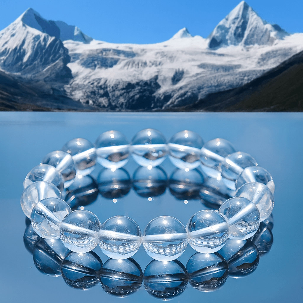 Natural Himalayan Clear Quartz Bracelet — “Primordial Stillness” (Wuji - Inspired) - Himalayan Whisper - 
