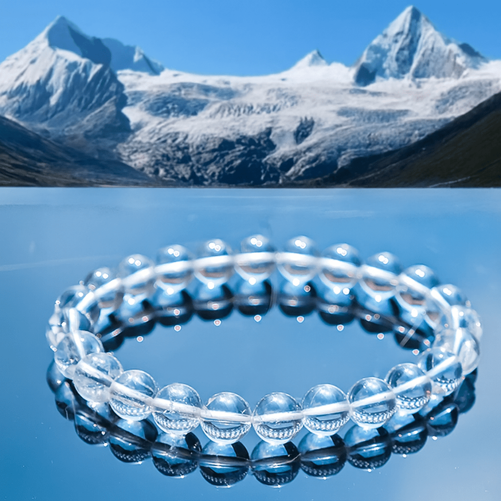 Natural Himalayan Clear Quartz Bracelet — “Primordial Stillness” (Wuji - Inspired) - Himalayan Whisper - 