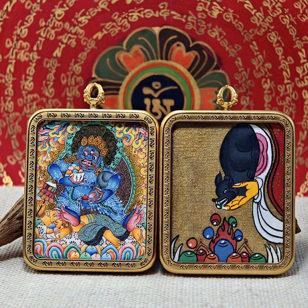 Black Wealth Guardian Energy Thangka