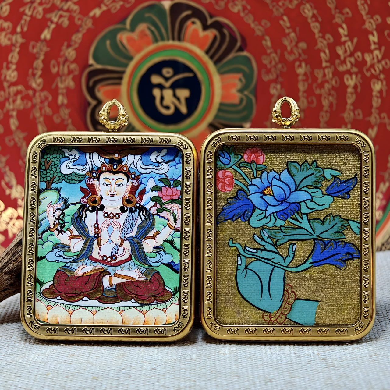 Four-Armed Avalokiteshvara Zodiac Guardian Thangka 2