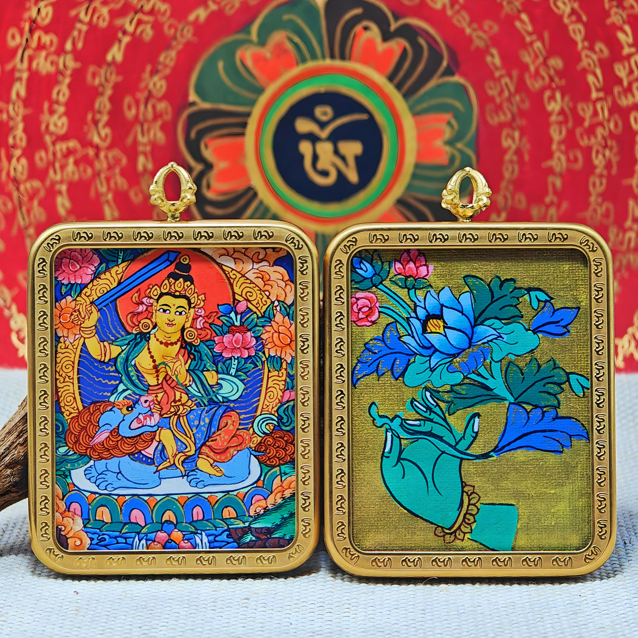 Lion-Riding Manjushri Energy Tangka 2