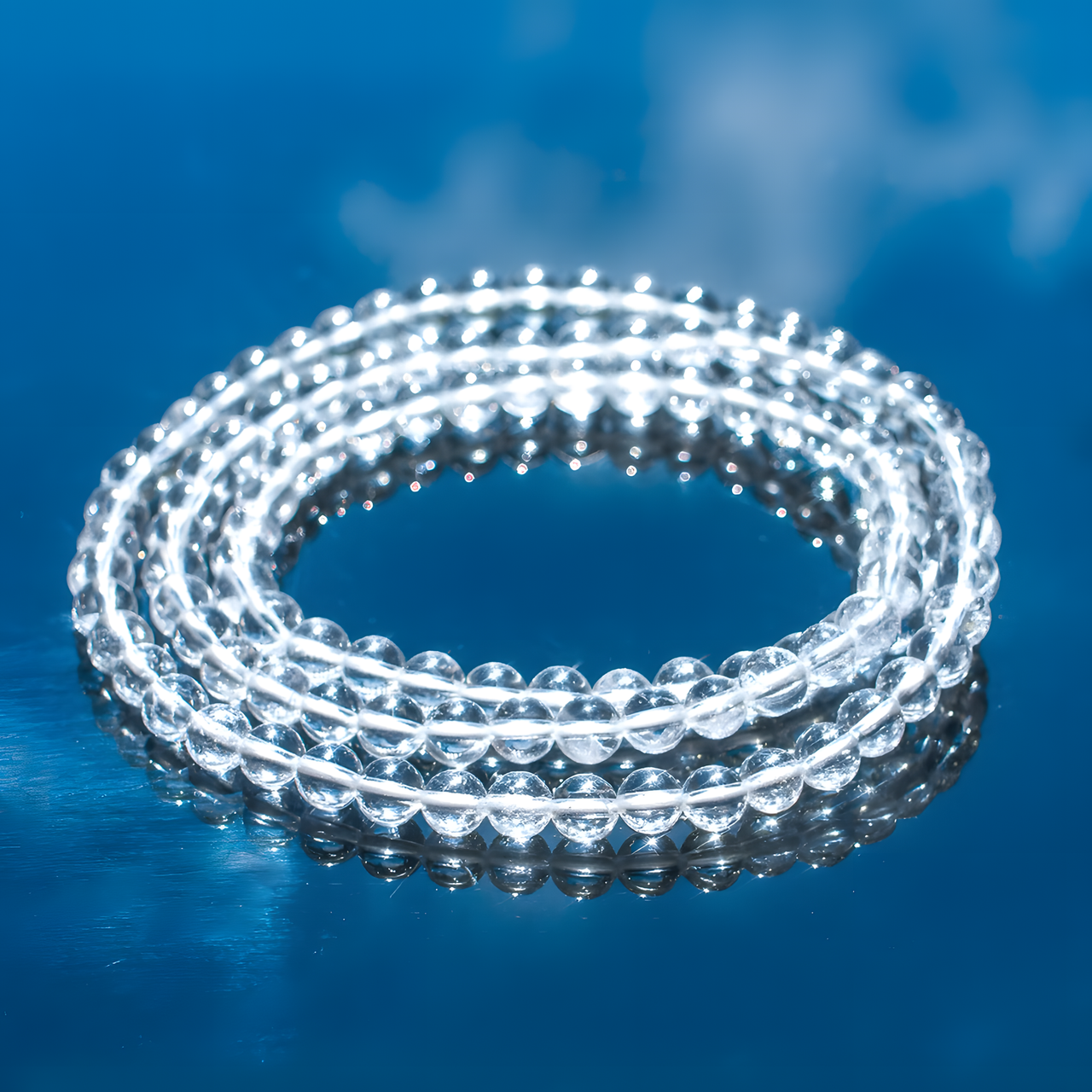 Himalayan Natural Clear Crystal Bracelet ( The Boundless + Primordial Clarity )