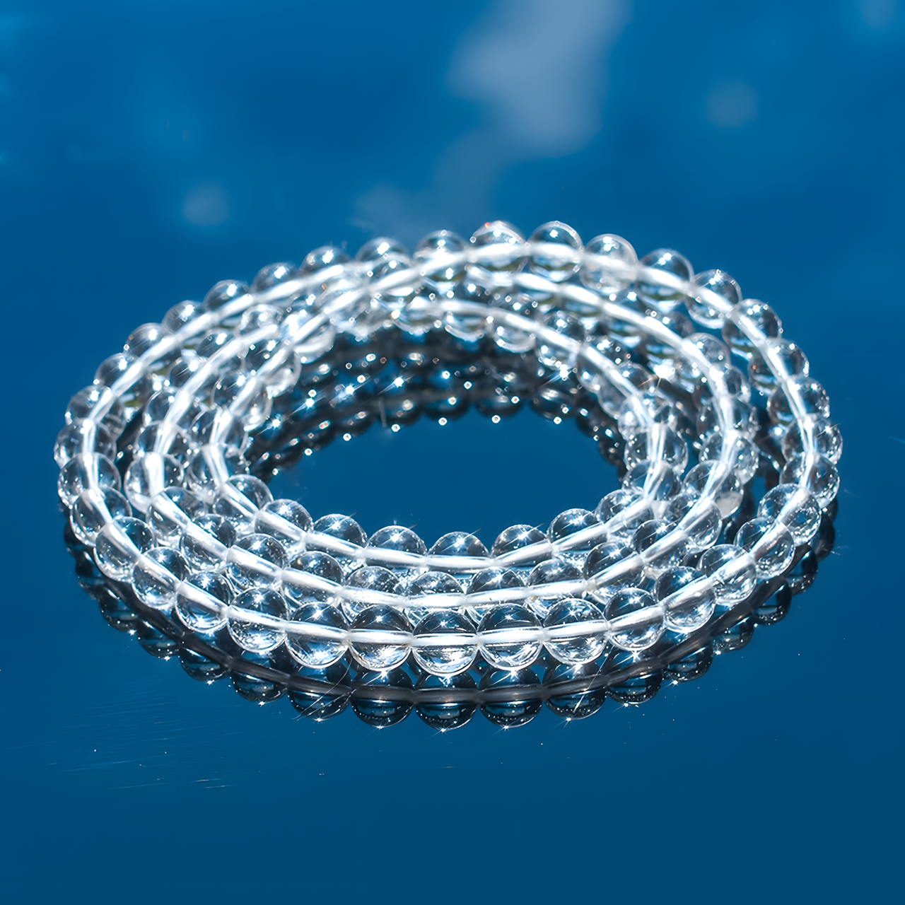 Himalayan Natural Clear Crystal Bracelet ( The Boundless + Primordial Clarity )