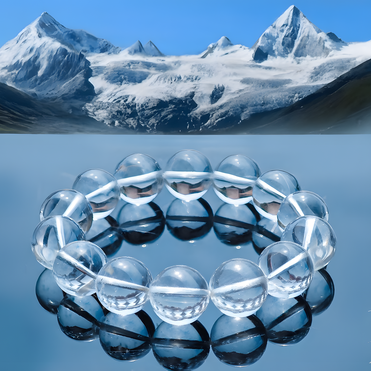 Himalayan Natural Clear Crystal Bracelet (The Boundless Version)
