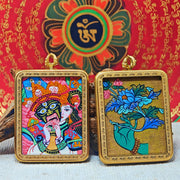 Zajiram Thangka Pendant – “Past & Present” Reincarnation Compass  – Design 1 - Himalayan Whisper - 