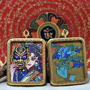 Zajiram Thangka Pendant – “Past & Present” Reincarnation Compass  – Design#4 - Himalayan Whisper