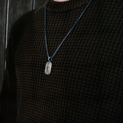 Zaki Lamu Thangka Meteorite Pendant Necklace – 24K Gold Inlay, Heritage Iron - Cut Gilding (30×20mm) - Himalayan Whisper - 